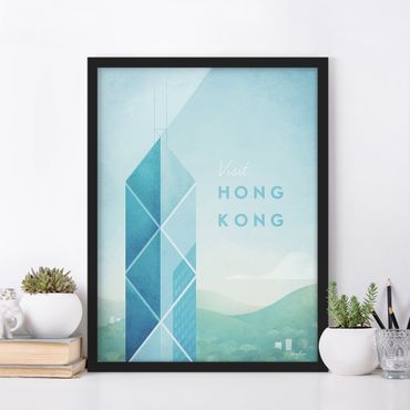 Poster con cornice - Poster Travel - Hong Kong - Verticale 4:3