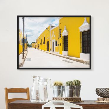 Poster con cornice - City In Yellow - Orizzontale 3:4