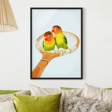 Poster con cornice - Tennis Con Uccelli - Verticale 4:3