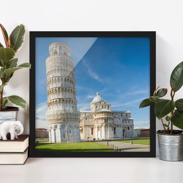 Poster con cornice - The Leaning Tower Of Pisa - Quadrato 1:1