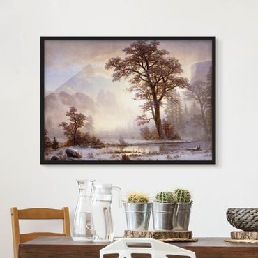 Poster con cornice - Albert Bierstadt - Yosemite Valley During Snowfall - Orizzontale 3:4
