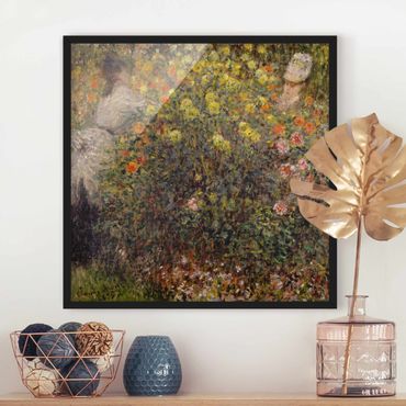 Poster con cornice - Claude Monet - Flower Garden - Quadrato 1:1