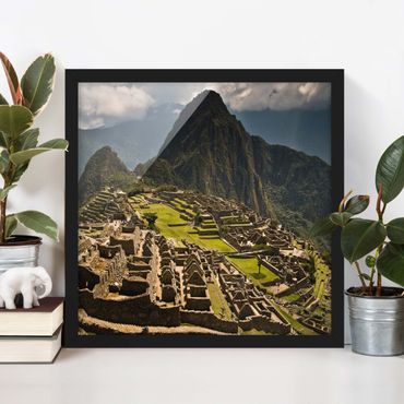 Poster con cornice - Machu Picchu - Quadrato 1:1