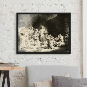 Poster con cornice - Rembrandt Van Rijn - Christ Healing The Sick - Orizzontale 3:4