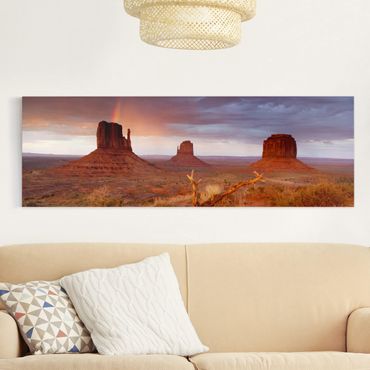 Stampa su tela - Monument Valley At Sunset - Panoramico