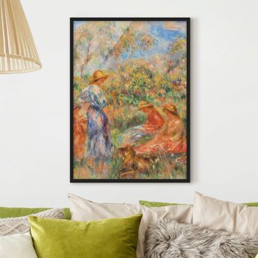 Poster con cornice - Auguste Renoir - Three Women And Child In A Landscape - Verticale 4:3