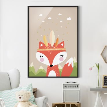 Poster con cornice - Indians Fox - Verticale 4:3