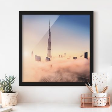 Poster con cornice - Heavenly Dubai skyline