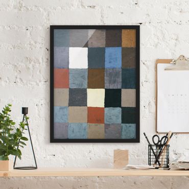 Poster con cornice - Paul Klee - Color Chart (On Gray) - Verticale 4:3