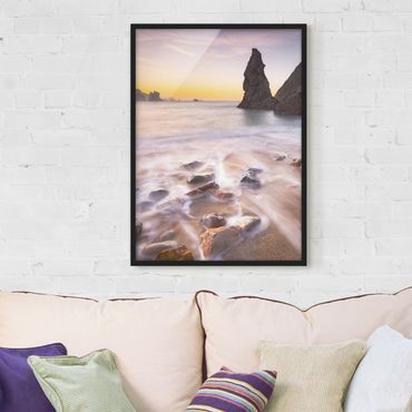 Poster con cornice - Spanish Beach At Sunrise - Verticale 4:3