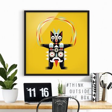 Poster con cornice - Collage Ethno mostro - Juggler - Quadrato 1:1