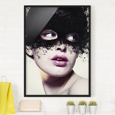 Poster con cornice - The Girl With The Black Mask - Verticale 4:3