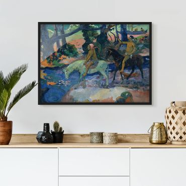 Poster con cornice - Paul Gauguin - The Escape - Orizzontale 3:4