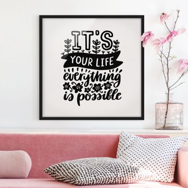 Poster con cornice - È la tua vita