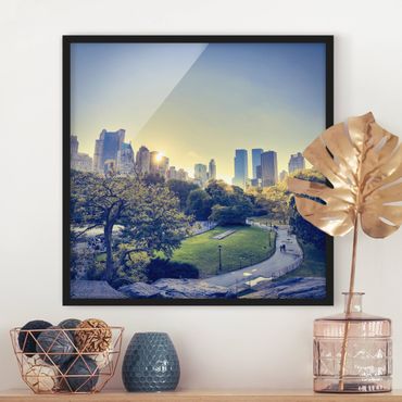 Poster con cornice - Peaceful Central Park - Quadrato 1:1