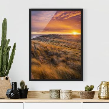 Poster con cornice - Sunrise On The Beach On Sylt - Verticale 4:3