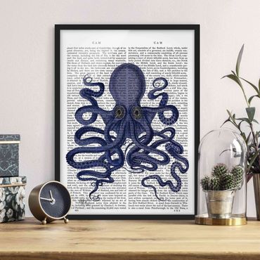 Poster con cornice - Lettura Degli Animali - Octopus - Verticale 4:3