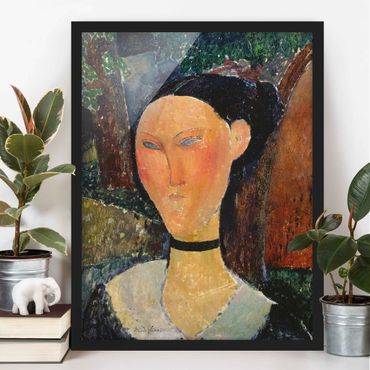 Poster con cornice - Amedeo Modigliani - Woman With A Velvet Neckband - Verticale 4:3