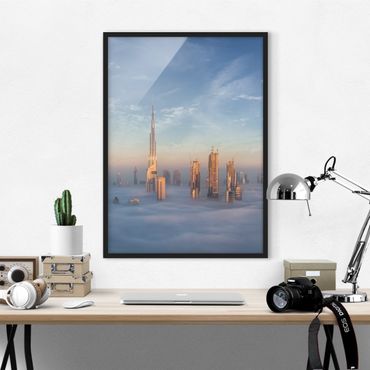Poster con cornice - Dubai sopra le nuvole