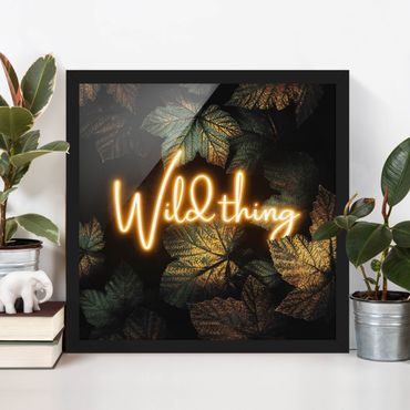 Poster con cornice - Wild Thing Golden Leaves - Quadrato 1:1