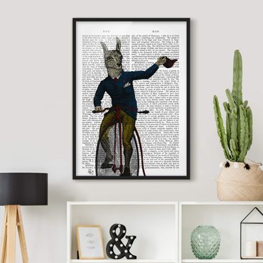 Poster con cornice - Lettura Degli Animali - Lama In Bicicletta - Verticale 4:3