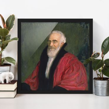 Poster con cornice - Franz Von Stuck - Portrait Of Lujo Brentano - Quadrato 1:1