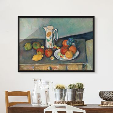 Poster con cornice - Paul Cézanne - Still Life Milk Jug - Orizzontale 3:4