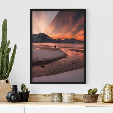 Poster con cornice - Golden Sunset - Verticale 4:3