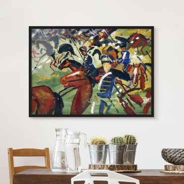 Poster con cornice - August Macke - Hussars On The Move - Orizzontale 3:4