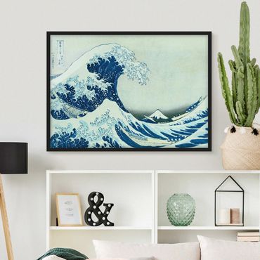 Poster con cornice - Katsushika Hokusai - La grande onda a Kanagawa - Orizzontale 3:4