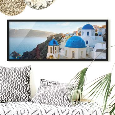 Poster con cornice - Santorini - Panorama formato orizzontale