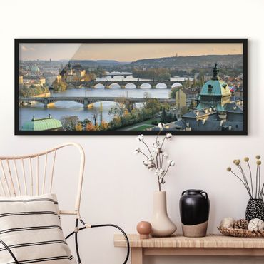 Poster con cornice - Praga - Panorama formato orizzontale