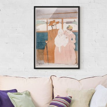 Poster con cornice - Mary Cassatt - In The Omnibus - Verticale 4:3