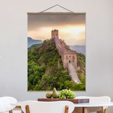 Foto su tessuto da parete con bastone - La muraglia cinese infinita - Verticale 3:4