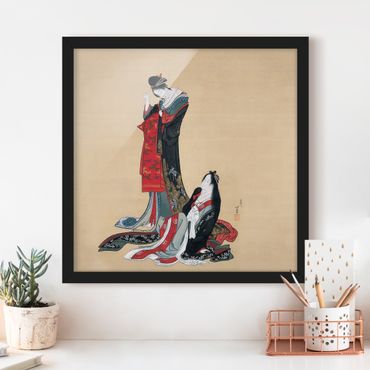 Poster con cornice - Katsushika Hokusai - Two Courtesans - Quadrato 1:1