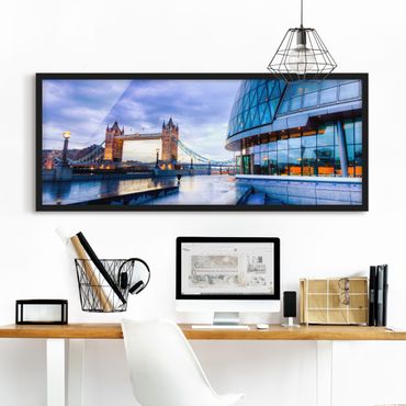 Poster con cornice - City Hall Di Londra - Panorama formato orizzontale