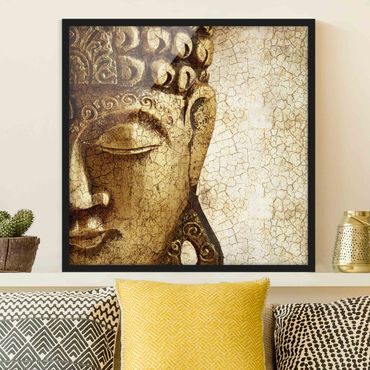 Poster con cornice - Vintage Buddha - Quadrato 1:1