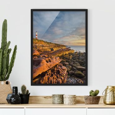 Poster con cornice - Tarbat Ness Sea & Lighthouse At Sunset - Verticale 4:3