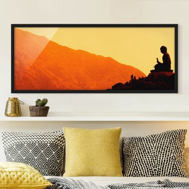 Poster con cornice - Riposo Buddha - Panorama formato orizzontale