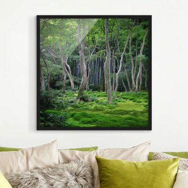 Poster con cornice - Japanese Forest - Quadrato 1:1