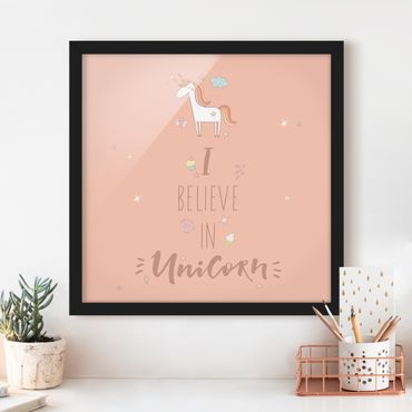 Poster con cornice - Credo in Unicorn