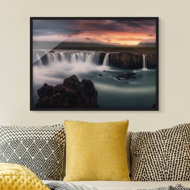 Poster con cornice - Goðafoss Waterfall In Iceland - Orizzontale 3:4