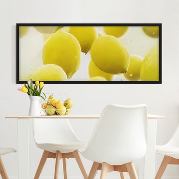 Poster con cornice - Limone In Acqua - Panorama formato orizzontale