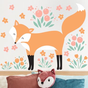 Adesivo murale - Amici della foresta con Fox