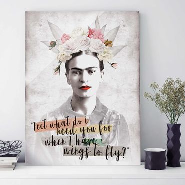 Quadro in vetro - Frida Kahlo - Quote - Verticale 3:4