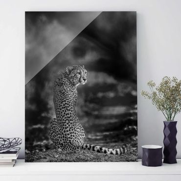 Quadro in vetro - Cheetah In Wildness - Verticale 3:4