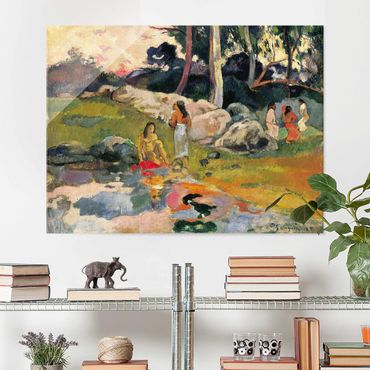 Quadro in vetro - Paul Gauguin - Donna sulle rive del fiume - Post-Impressionismo - Orizzontale 4:3