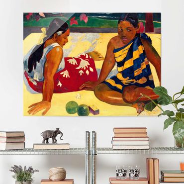 Quadro in vetro - Paul Gauguin - Parau Api (Due donne tahitiane) - Post-Impressionismo - Orizzontale 4:3