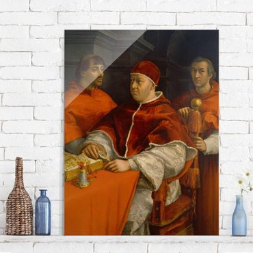Quadro in vetro - Raffael - Portrait of Pope Leo X - Verticale 3:4