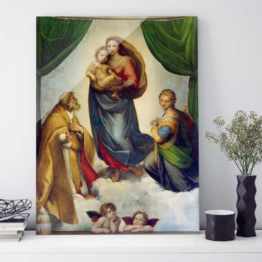 Quadro in vetro - Raffael - The Sistine Madonna - Verticale 3:4